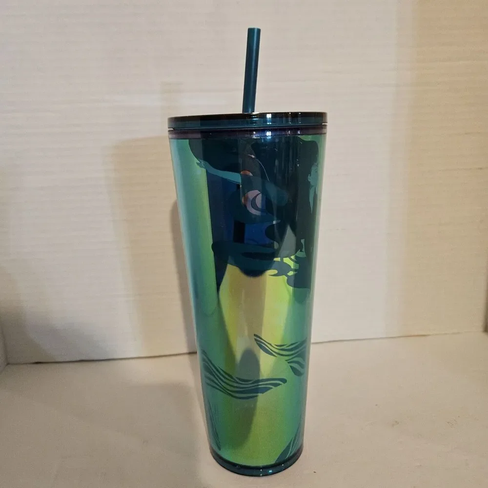 2023 Starbucks Holo Teal Glacier 24 oz Siren Mermaid Straw Tumbler, New with Tag